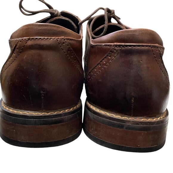 Men’s JOSEPH ABBOUD Walnut Leather Wingtip Lace Up Brogue Shoes VGUC - Picture 4 of 11